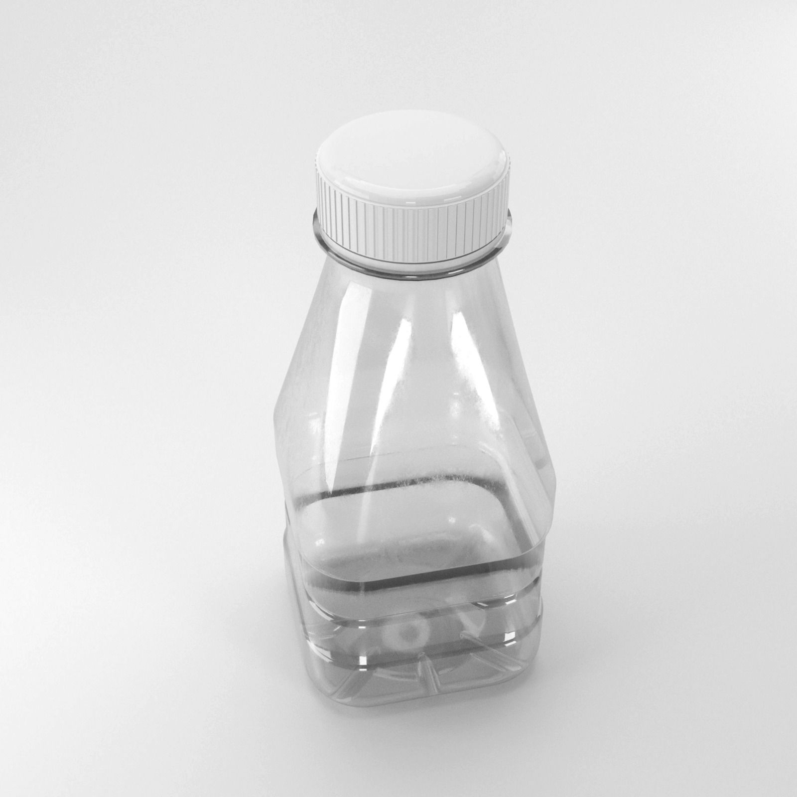 Flacon PET 330ml, Alb - Filet 38mm – Cu pompiță Albă