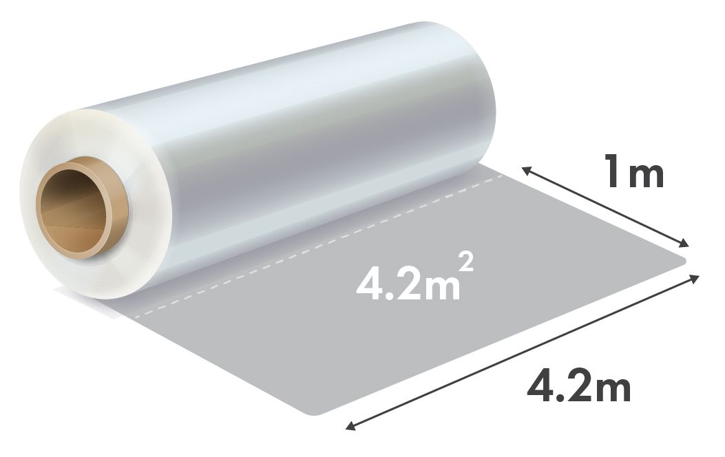 Folie de Construcții LDPE PREMIUM (polietilena natur) Natur 4.2m x 120my – 1m Liniar = 4.2mp