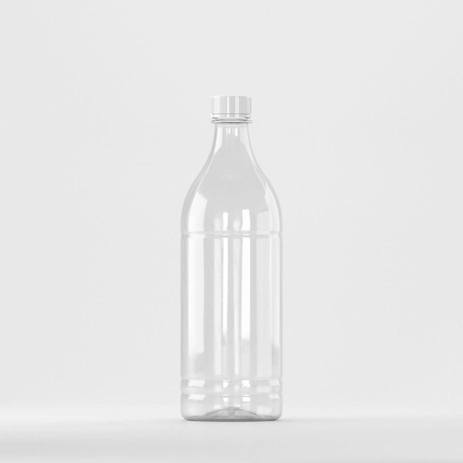 Flacon PET 1L, transparent  – cu capac