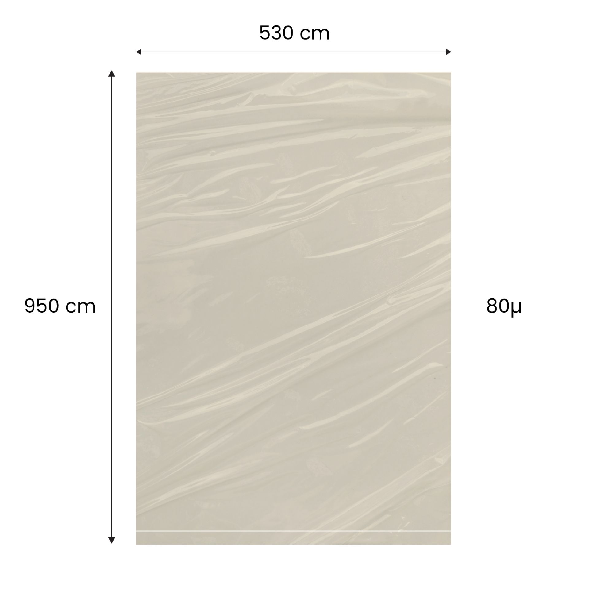 Saci LDPE Reciclați Natur 490x950 mm, 80µ – practici pentru struguri și fructe