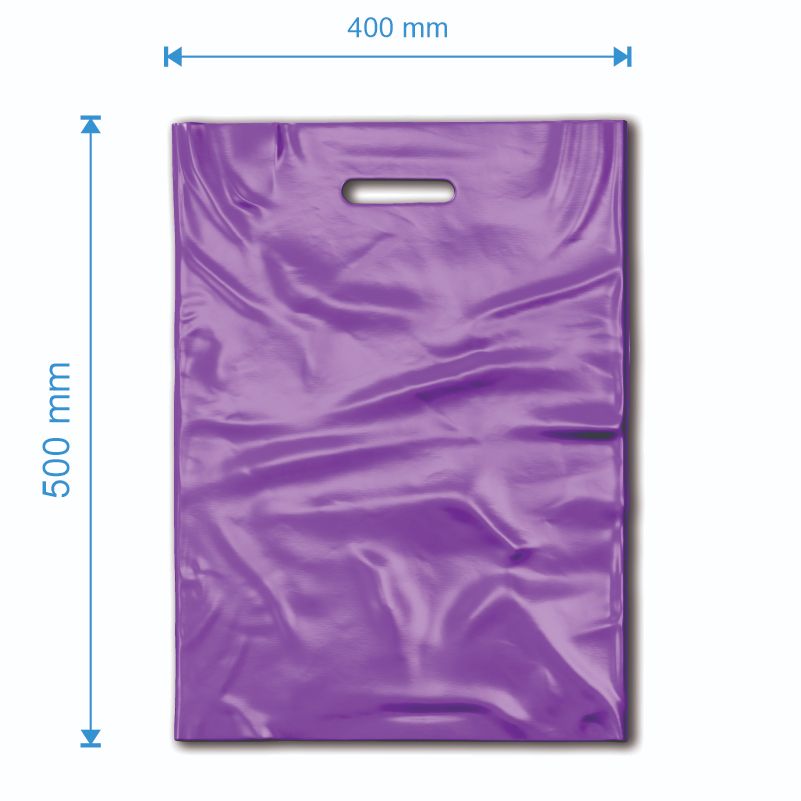 Sacoșă tip Banana LDPE 400mm x 500mm, culoarea mov, grosime 50 microni
