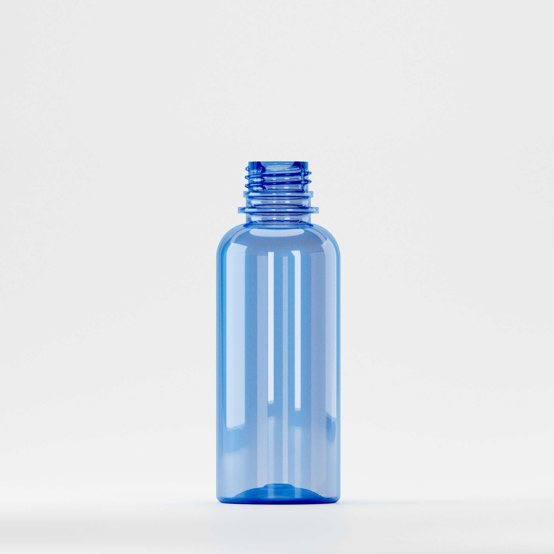 Flacon PET 200ml, Albastru – Filet 28mm – PCO 1810 (Fără Capac)